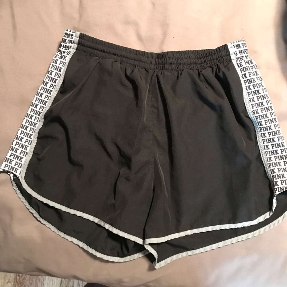 Pink running shorts
